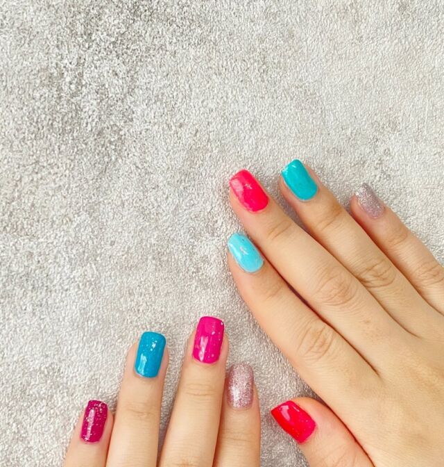 赤のスキニーフレンチ Nailouge プライベートネイルサロン ネイルージュ